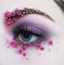 Pinkflowermakeup - Beautiful Pink Flowers Eye Makeup How to
