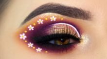 flowereye - Beautiful Pink Flowers Eye Makeup How to