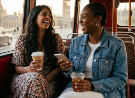 Women friends in London