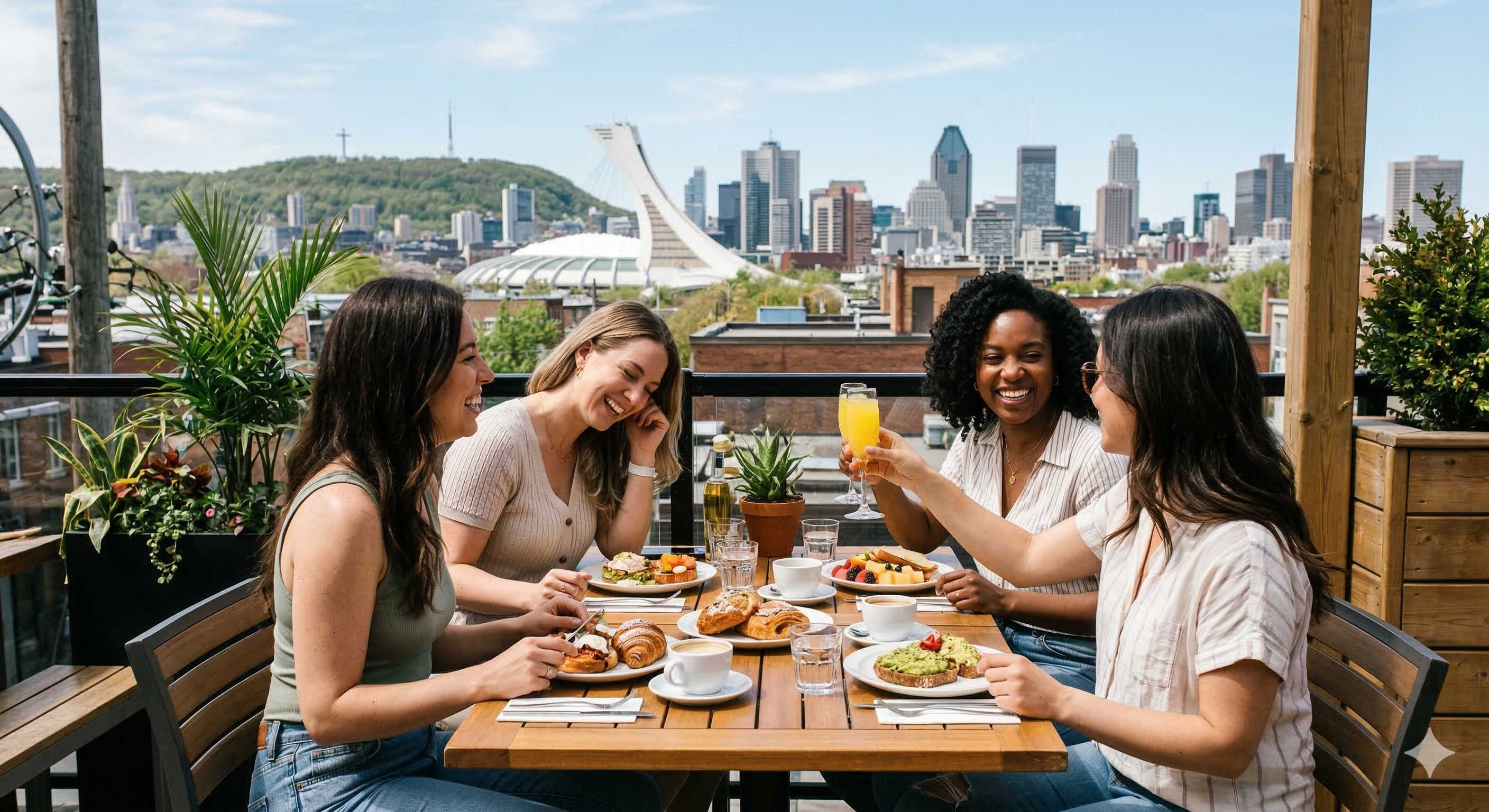 Women friends in Montreal